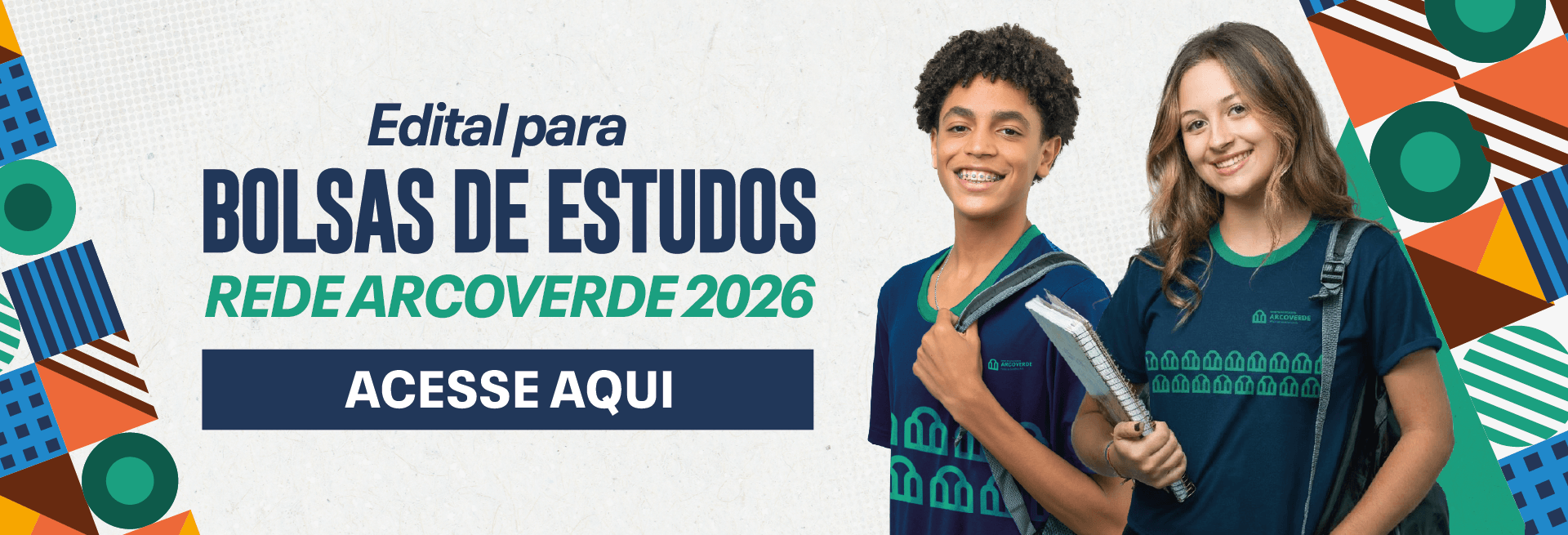 Edital para bolsas de estudos rede arcoverde 2026
